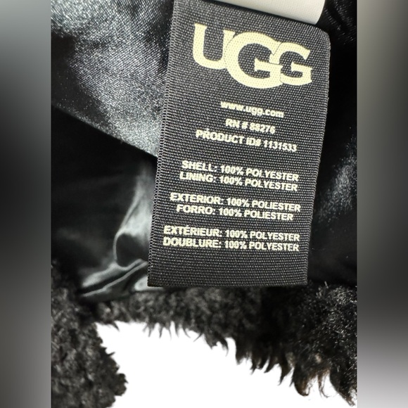 NWT UGG Women Tammie Faux Fur Long Vest In Black - Picture 9 of 11